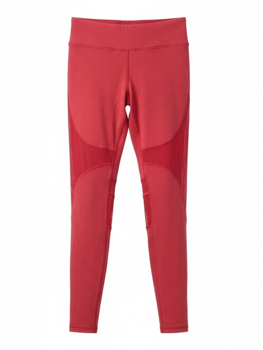 ALO Yoga Women's Coral Red Leggings Mesh Cutouts (optional stirrup) Medium